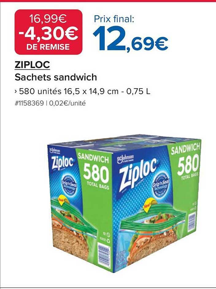 ZIPLOC Sachets sandwich