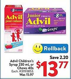 Advil Children's Syrup or Chews