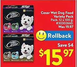 Cesar Wet Dog Food Variety Pack