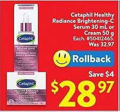 Cetaphil Healthy Radiance Brightening-C Serum or Cream