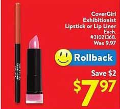 CoverGirl Exhibitionist Lipstick or Lip Liner Each