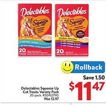 Delectables Squeeze Up Cat Treats Variety Pack