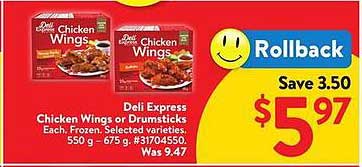 Deli Express Chicken Wings or Drumsticks