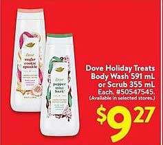 Dove Holiday Treats Body Wash or Scrub