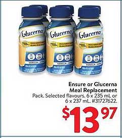 Ensure or Glucerna Meal Replacement