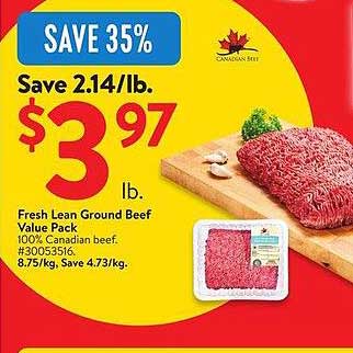 Fresh Lean Ground Beef Value Pack