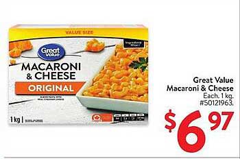 Great Value Macaroni & Cheese Original