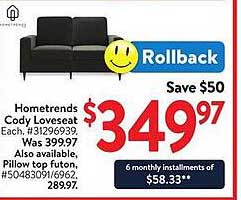 Hometrends Cody Loveseat