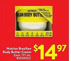 Nutrius Brazilian Body Butter Cream