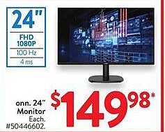 onn. 24" Monitor