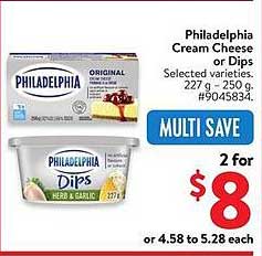 Philadelphia Cream Cheese or Dips