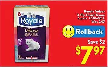 Royale Velour 3-Ply Facial Tissue