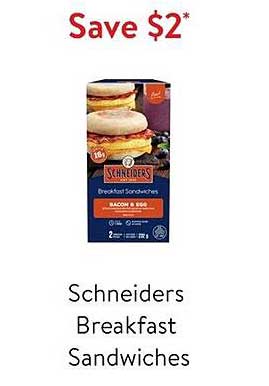 Schneiders Breakfast Sandwiches