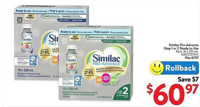 Similac Pro-Advance Step 1 or 2 Ready to Use