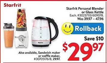 Starfrit Personal Blender or Glass Kettle