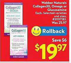 Webber Naturals Collagen30, Omega or Glucosamine