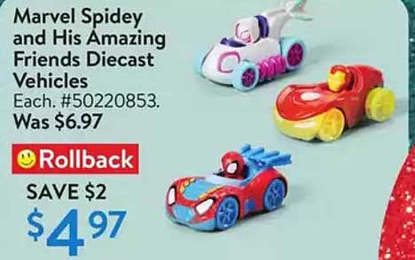 Marvel Spidey and His Amazing Friends Diecast Vehicles