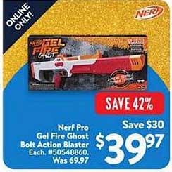 Nerf Pro Gel Fire Ghost Bolt Action Blaster