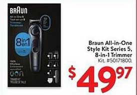 Braun All-in-One Style Kit Series 5, 8-in-1 Trimmer