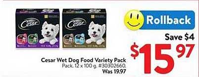 Cesar Wet Dog Food Variety Pack