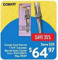 Conair Curl Secret 1 1/4" Ceramic Barrel Auto Curler