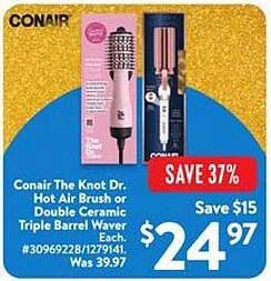 Conair The Knot Dr. Hot Air Brush or Double Ceramic Triple Barrel Waver