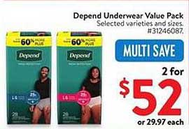 Depend Underwear Value Pack