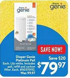 Diaper Genie Platinum Pail