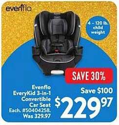 Evenflo EveryKid 3-in-1 Convertible Car Seat