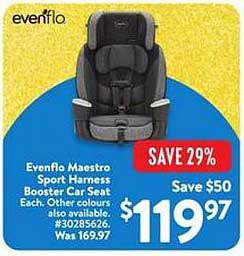 Evenflo Maestro Sport Harness Booster Car Seat