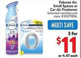 Febreze Air, Small Spaces or Car Air Freshener