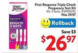 First Response Triple Check Pregnancy Test Kit