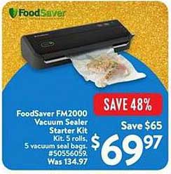 FoodSaver FM2000 Vacuum Sealer Starter Kit