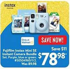 Fujifilm Instax Mini SE Instant Camera Bundle