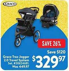 Graco Trax Jogger 2.0 Travel System Set. #30624681