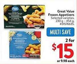 Great Value Frozen Appetizers