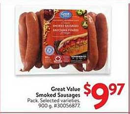 Great Value Smoked Sausages