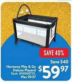 Harmony Play & Go Deluxe Playard