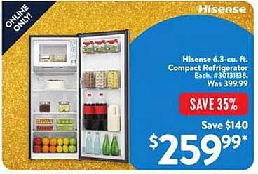 Hisense 6.3-cu. ft. Compact Refrigerator