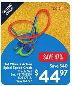 Hot Wheels Action Spiral Speed Crash Track Set