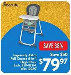 Ingenuity Astro Full Course 6-in-1 High Chair