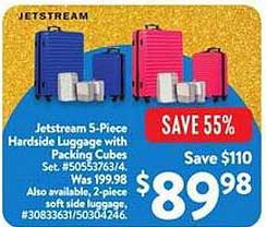 Jetstream 5-Piece Hardside Luggage with Packing Cubes