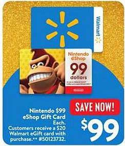 Nintendo $99 eShop Gift Card