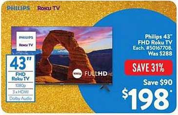 Philips 43" FHD Roku TV