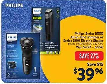 Philips Series 5000 All-in-One Trimmer or Series 3100 Electric Shaver