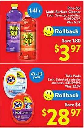 Pine-Sol Multi-Surface Cleaner  
Tide Pods