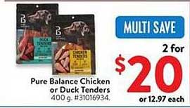 Pure Balance Chicken or Duck Tenders