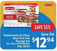 Rubbermaid 26-Piece Easy Find Lids Storage Set