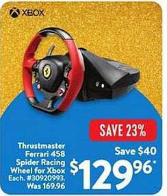 Thrustmaster Ferrari 458 Spider Racing Wheel for Xbox