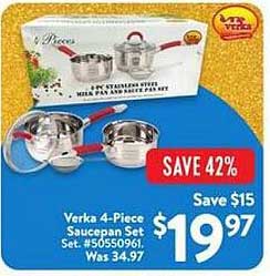 Verka 4-Piece Saucepan Set